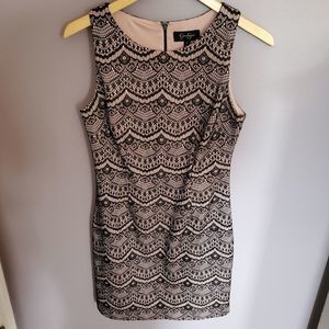 JESSICA Simpson Lace Dress Blush Black Size 6